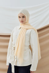 Düz Bambu Şal - Bej