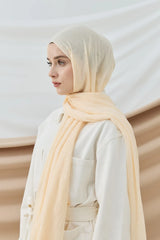 Düz Bambu Şal - Bej