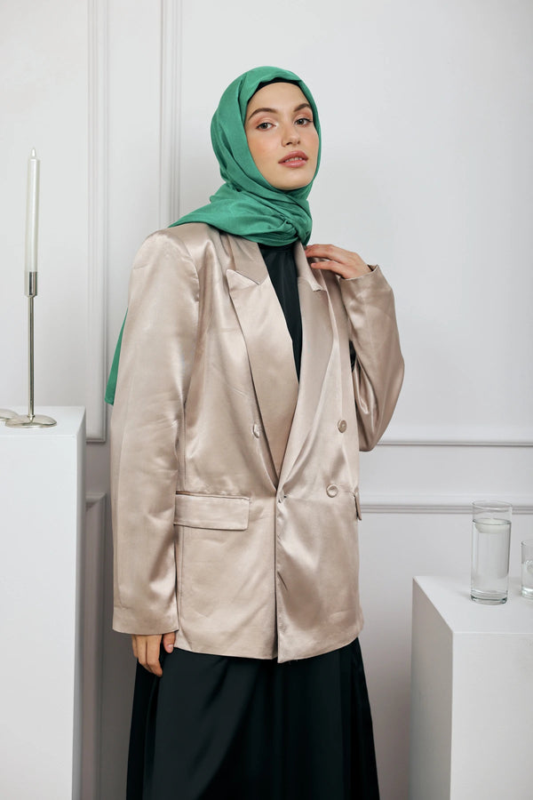 Düz Monogram Şal - Benetton Yeşili