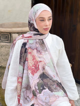 Lina Desenli Şal - Buz Pembe