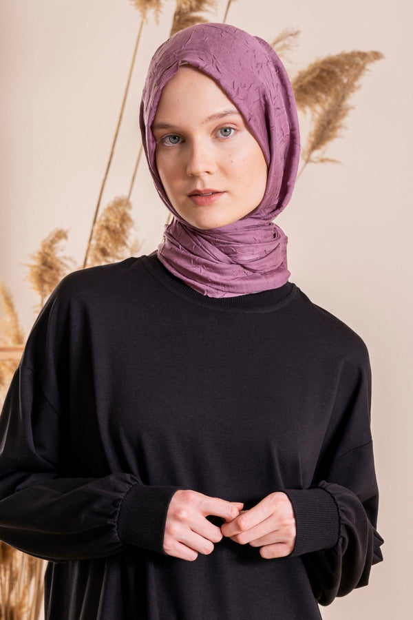 Bambu Kraş Şal - Gül Kurusu