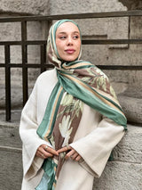 Margarit Desen Bambu Şal - Haki
