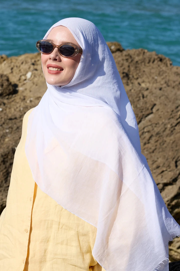 Aya Serisi Şal - Kar Beyazı