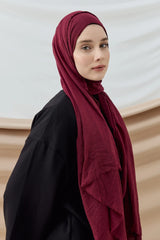 Aya Serisi Şal - Koyu Bordo