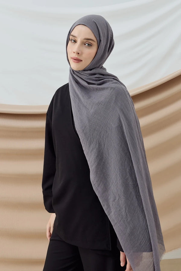 Aya Serisi Şal - Koyu Gri