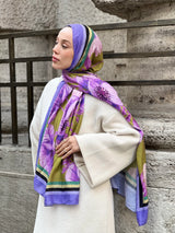 Margarit Desen Bambu Şal - Lila