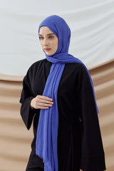 Düz Bambu Şal - Maldiv Mavisi