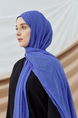 Düz Bambu Şal - Maldiv Mavisi