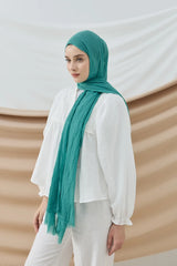 Düz Bambu Şal - Mint Yeşili