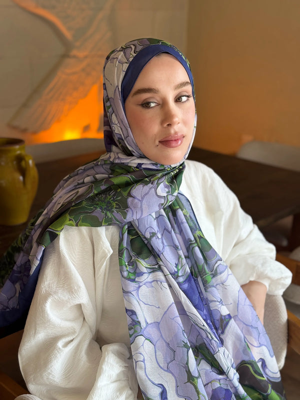 Lina Desenli Şal - Mor