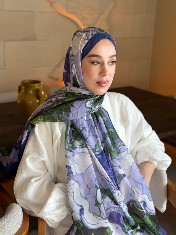 Lina Desenli Şal - Mor