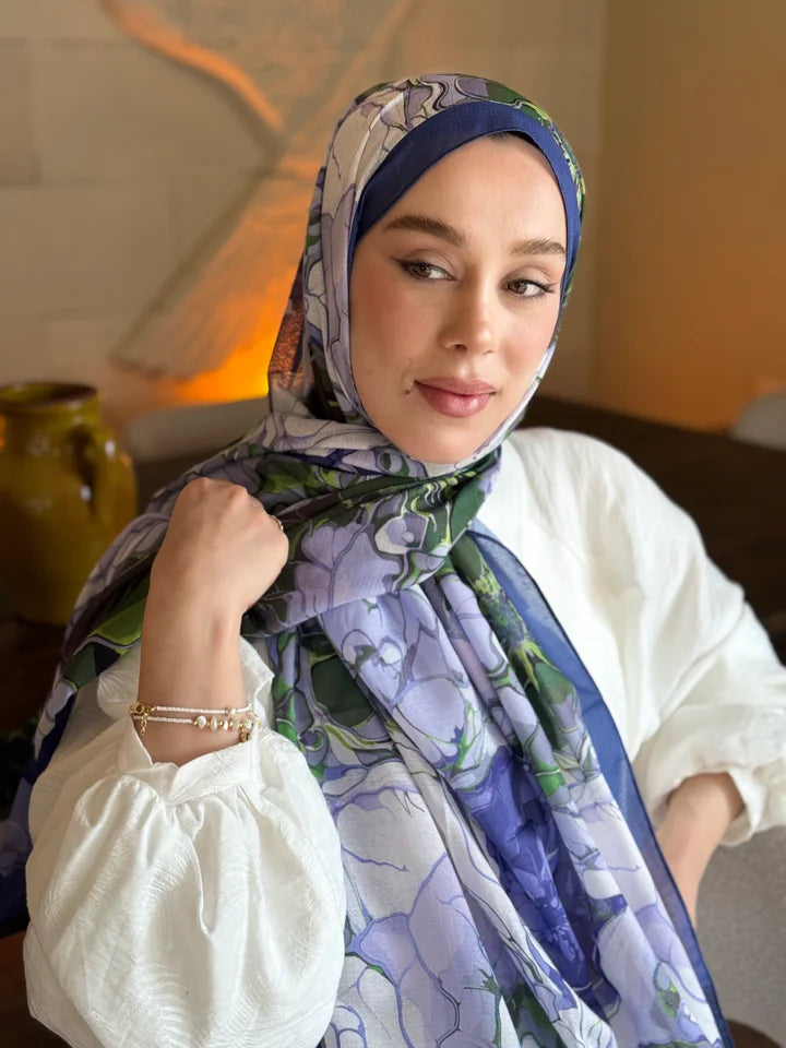 Lina Desenli Şal - Mor