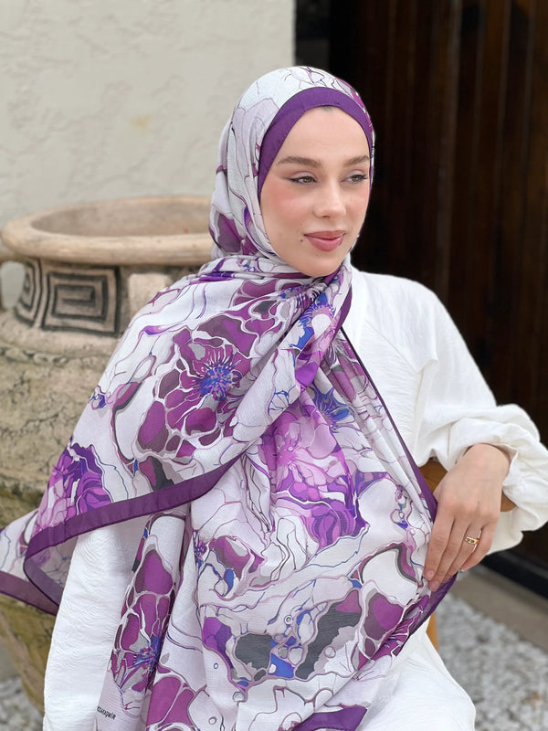 Lina Desenli Şal - Mürdüm