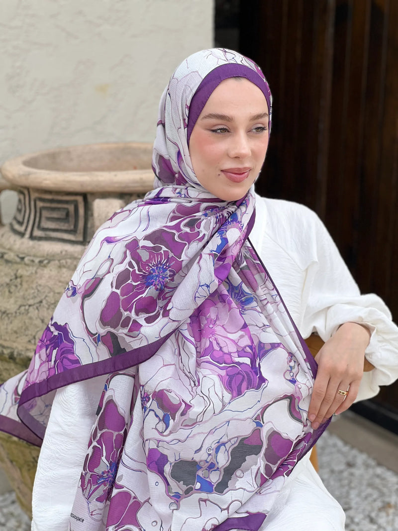 Lina Desenli Şal - Mürdüm