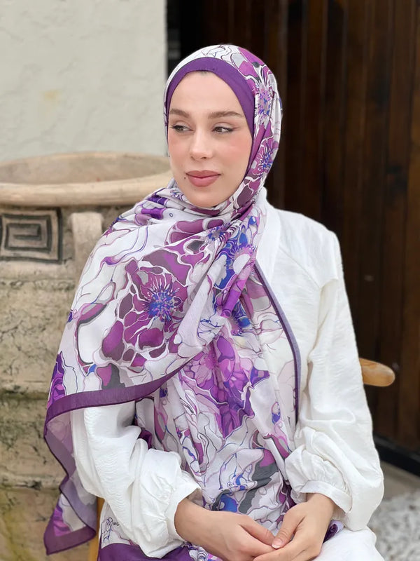 Lina Desenli Şal - Mürdüm