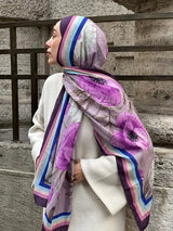 Margarit Desen Bambu Şal - Mürdüm