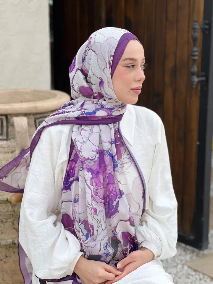 Lina Desenli Şal - Mürdüm