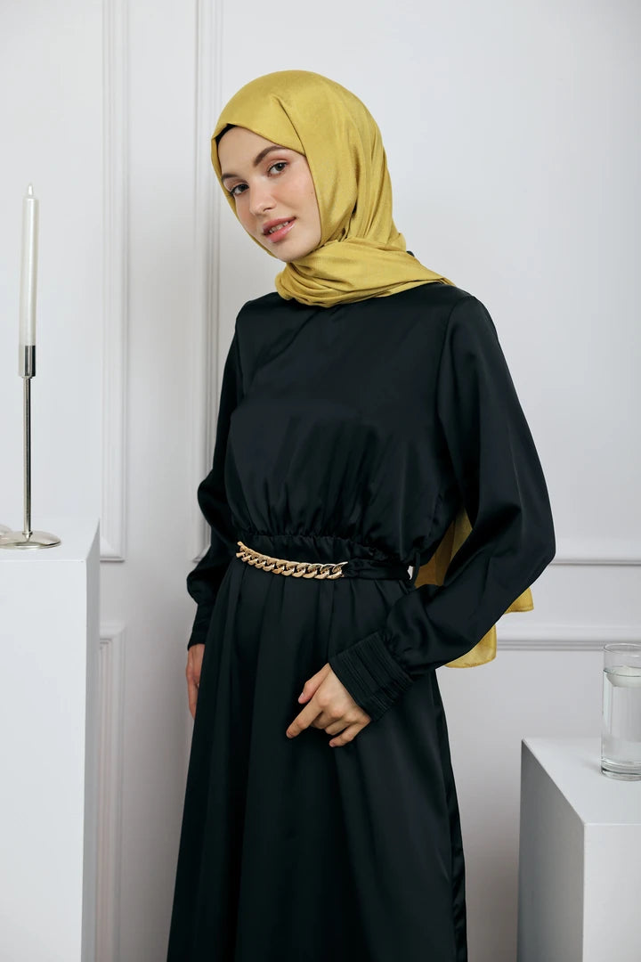 Düz Monogram Şal - Old Gold