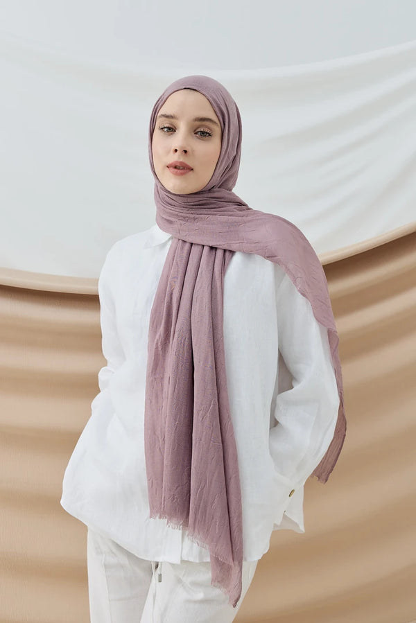 Düz Bambu Şal - Vintage Rose