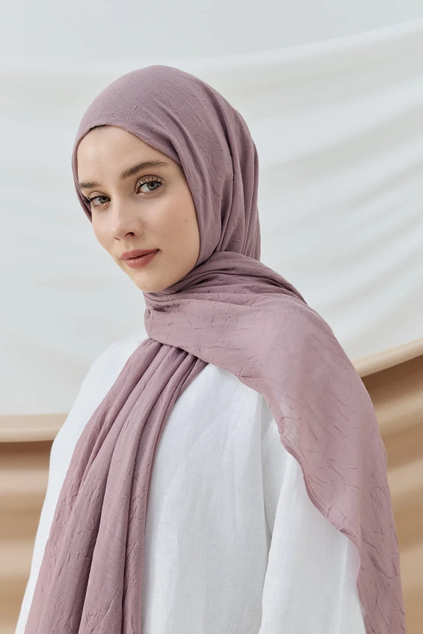 Düz Bambu Şal - Vintage Rose
