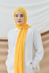 Düz Bambu Şal - Sarı
