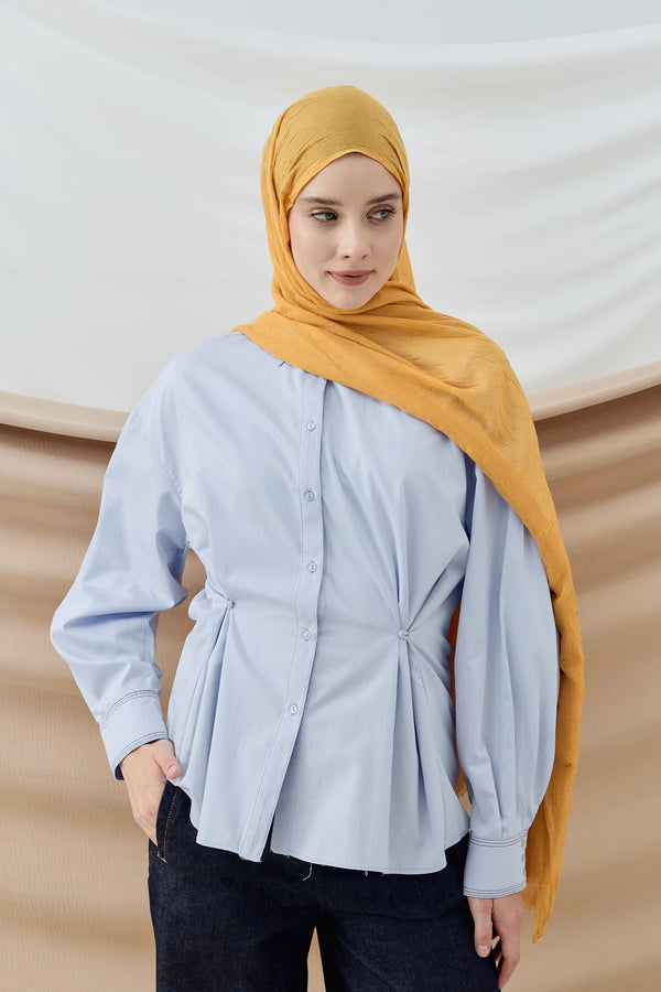 Düz Bambu Şal - Soft Sarı