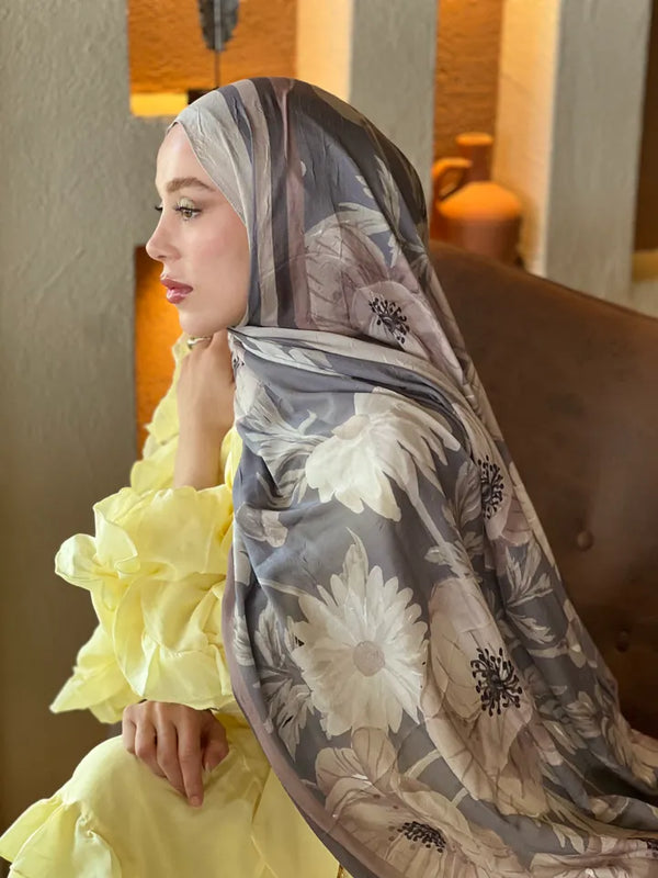 Margarit Desen Bambu Şal - Taş