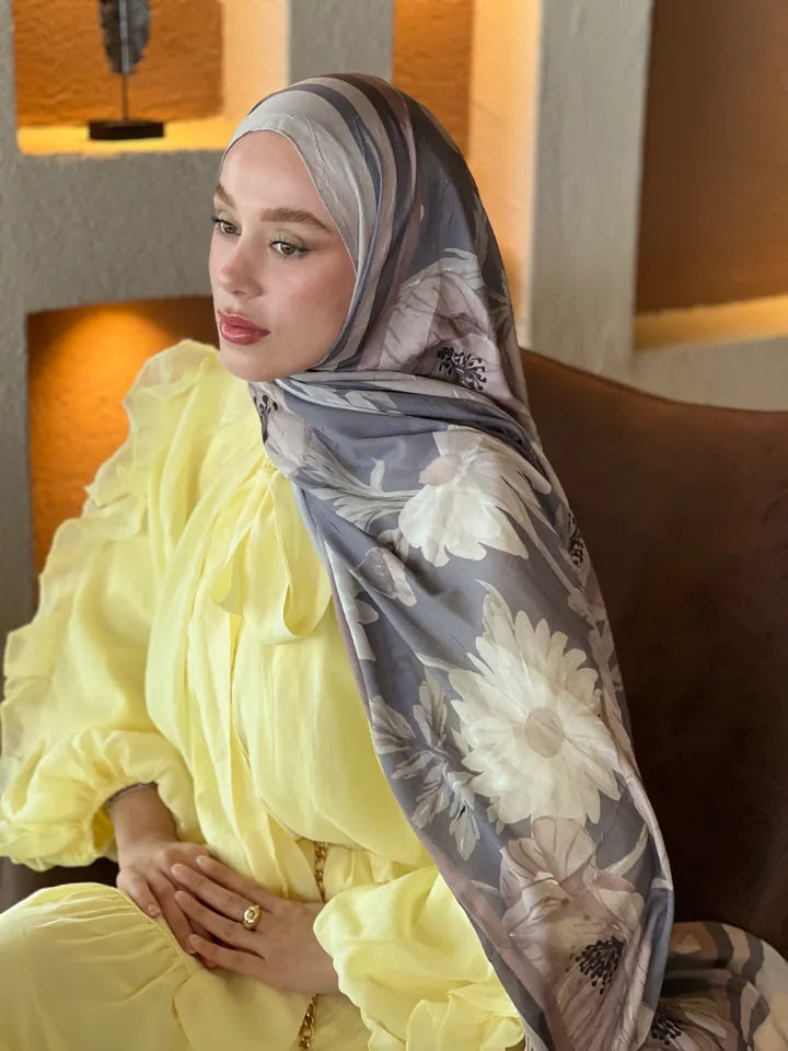 Margarit Desen Bambu Şal - Taş