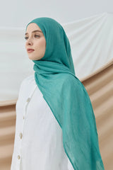 Düz Bambu Şal - Turkuaz