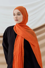 Düz Bambu Şal - Turuncu