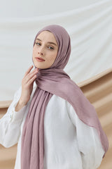 Düz Bambu Şal - Vintage Rose