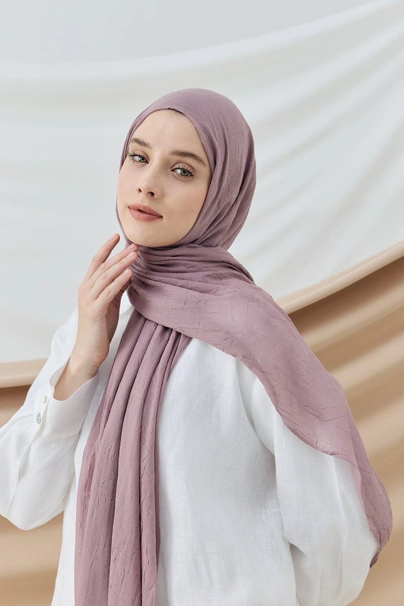 Düz Bambu Şal - Vintage Rose