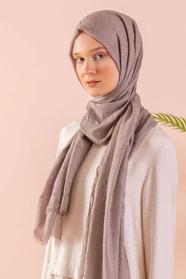 Bambu Kraş Şal - Vizon